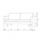 WOOOD RODEO SOFA 2,5 SEATER VELVET RUST thumbnail