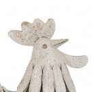 FIGURE ROOSTER WORN WHITE METAL 36 X 14 X 49,50 CM thumbnail