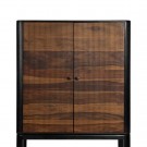 WARDROBE BROWN-BLACK WOOD ROOM 90 X 40 X 150 CM SKU. 612967 thumbnail