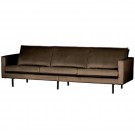 WOOOD RODEO SOFA 3 SEATER VELVET RUST thumbnail