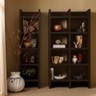 WOOOD TIMO OPEN CABINET MDF DARK BROWN 195x50x40CM thumbnail