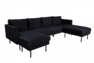Zoom u-sofa svart thumbnail