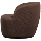 WOOODSERRA SWIVEL ARMCHAIR IN POLYESTER/MESH FABRIC - 3D EFFECT - ESPRESSO thumbnail