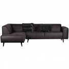 WOOOD STATEMENT CORNER SOFA LEFT GREY thumbnail