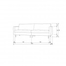 WOOOD RODEO CLASSIC SOFA 3-SEATER VELVET TAUPE thumbnail