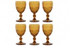 6 GLASS 8X8X15,5 240ML RELIEF AMBER thumbnail