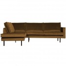 WOOOD RODEO CORNER SOFA LEFT VELVET HONEY YELLOW thumbnail