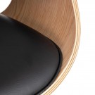 Kontorstol med 5 trinser - NATURAL-BLACK 68 X 62 X 85 CM thumbnail