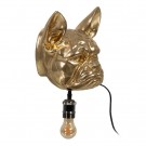 WALL LAMP BULL DOG GOLD RESIN LIGHTING 28 X 26,50 X 23 CM thumbnail