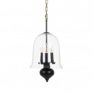 CEILING LAMP BLACK METAL / GLASS 33 X 33 X 54 CM thumbnail
