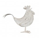 FIGURE CHICKEN WORN WHITE METAL 35,50 X 11 X 31 CM thumbnail