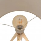 FLOOR LAMP BEIGE-BLACK WEAVE-WOOD 60 X 60 X 155 CM thumbnail