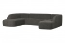 WOOOD SLOPING U-SHAPE SOFA GREY/BLACK MELANGE thumbnail