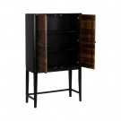 WARDROBE BROWN-BLACK WOOD ROOM 90 X 40 X 150 CM SKU. 612967 thumbnail