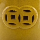 STOOL YELLOW CERAMIC DECORATION 35 X 35 X 48 CM thumbnail