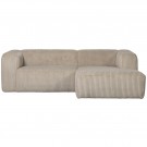 WOOOD BEAN CHAISE LONGUE RIGHT HEFTY RIBCORD TRAVERTIN thumbnail