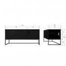 WOOOD SILAS TV UNIT 120CM ASH BLACKNIGHT [fsc] thumbnail