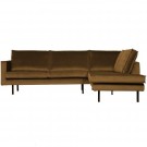 WOOOD RODEO CORNER SOFA RIGHT VELVET HONEY YELLOW thumbnail