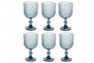 6 GLASS 9X9X17 325ML, GRATED BLUE thumbnail