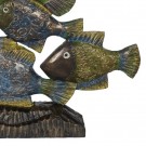 FIGURE FISHES WOOD DECORATION 60 X 11,50 X 52 CM thumbnail