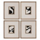 4stk, Abstrakt, håndmalt 44x50 thumbnail