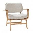 Hübsch Haze Lounge Chair Grey/Natural thumbnail