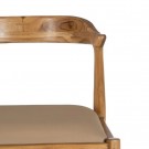 Spisestol natur-beige teak tre-skinn 54x51x70 thumbnail