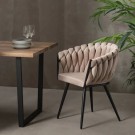 2 stoler i sett CHAIR BEIGE-BLACK FABRIC-METAL ROOM 62 X 59 X 77 CM thumbnail