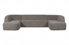 WOOOD SLOPING U-SHAPE SOFA GREY MELANGE thumbnail