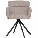 WOOOD FENNE SWIVEL DINING CHAIR WOVEN FABRIC NATURAL thumbnail