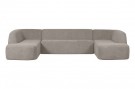 WOOOD SLOPING U-SHAPE SOFA OFF WHITE MELANGE thumbnail