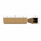 WOOOD ZUMA TV-UNIT 200CM OAK TRANSPARANT  thumbnail