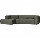WOOOD BEAN CORNER SOFA LEFT STRUCTURE VELVET WATERPLANT thumbnail