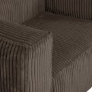 WOOD BEAN ARMCHAIR IN WIDE CORD VELVET, COLOR: MUD thumbnail