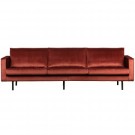 WOOOD RODEO 3 SEATER VELVET CHESTNUT thumbnail