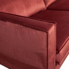 BePureHome RODEO 3 SEATER VELVET CHESTNUT thumbnail