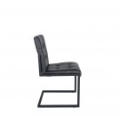 ARLO STEEL GREY LEATHER DINING CHAIR thumbnail