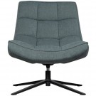 WOOOD MAUDI SWIVEL ARMCHAIR IN POLYESTER - COLOR: LIGHT STONE BLUE thumbnail