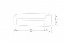 WOOOD SLOPING 3-SEATER SOFA PEARL MELANGE thumbnail