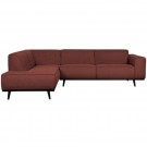 WOOOD STATEMENT CORNER SOFA LEFT BOUCLE CHESTNUT thumbnail