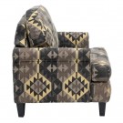 Lenestol svart-taupe velvet tre 91x90x95 thumbnail
