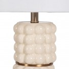 Bordlampe gyllen/hvitt metall-keramikk 41x41x73 thumbnail
