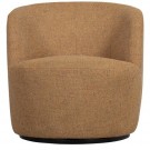 WOOOD SERRA SWIVEL ARMCHAIR IN FLAT WOVEN POLYESTER - CURRY  thumbnail