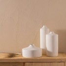 VASE WHITE CERAMIC DECORATION 26 X 26 X 16 CM thumbnail