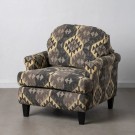 Lenestol svart-taupe velvet tre 91x90x95 thumbnail