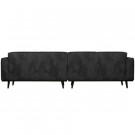 BePureHome STATEMENT 4-SEATER 280 CM SUEDINE BLACK thumbnail