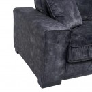 3 SEATER SOFA DARK GREY FABRIC ROOM 230 X 93 X 97 CM thumbnail