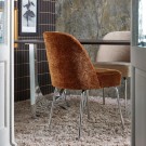 WOOOD VOGUE DINING CHAIR 3D CHENILLE MID BROWN CHROME thumbnail