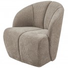 WOOOD MOJO SWIVEL ARMCHAIR WOVEN RIB FABRIC DARK SAND thumbnail