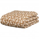 BEPUHO Foliage quilt/plaid with print hand quilted brown 220x265cm thumbnail